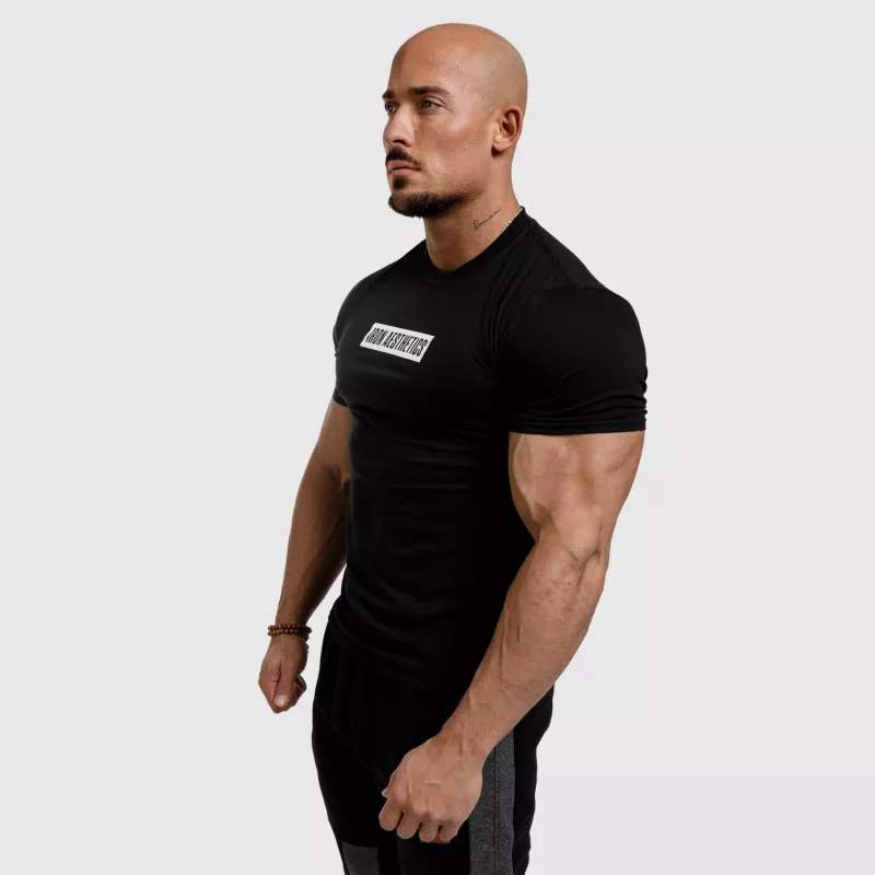 Tricou fitness pentru bărbați Iron Aesthetics Boxed, negru-3