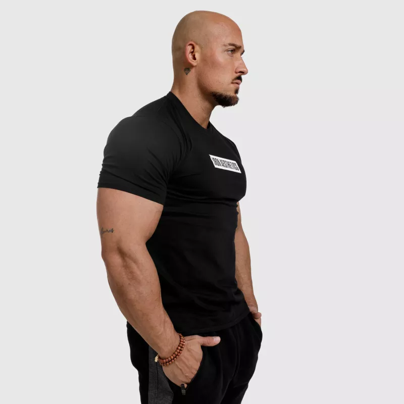 Tricou fitness pentru bărbați Iron Aesthetics Boxed, negru-5
