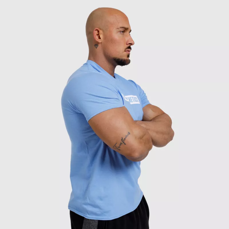Tricou fitness pentru bărbați Iron Aesthetics Boxed, albastru-5