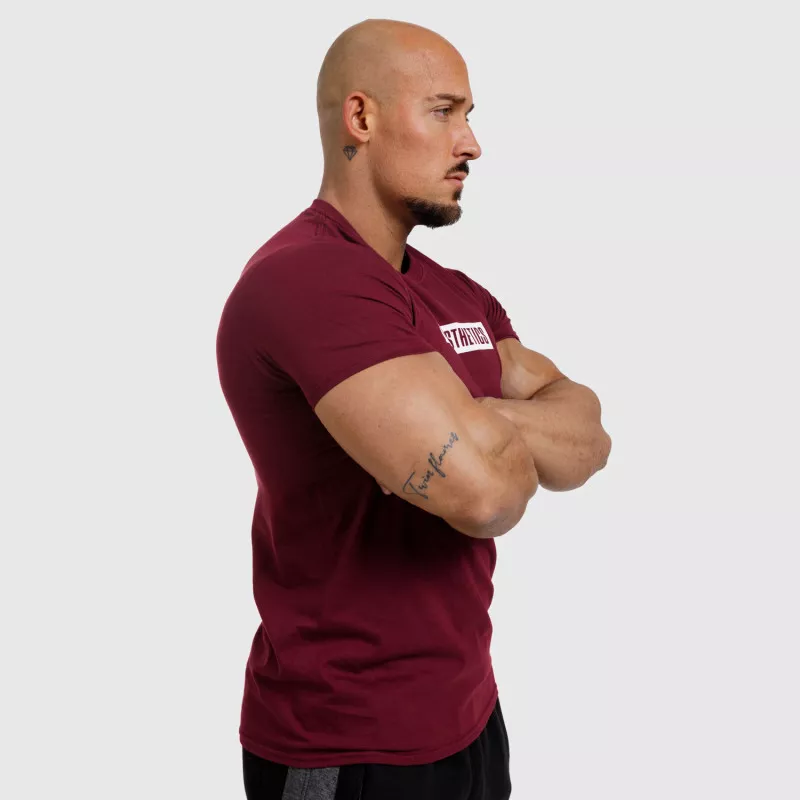 Tricou fitness pentru bărbați Iron Aesthetics Boxed, vișiniu-5