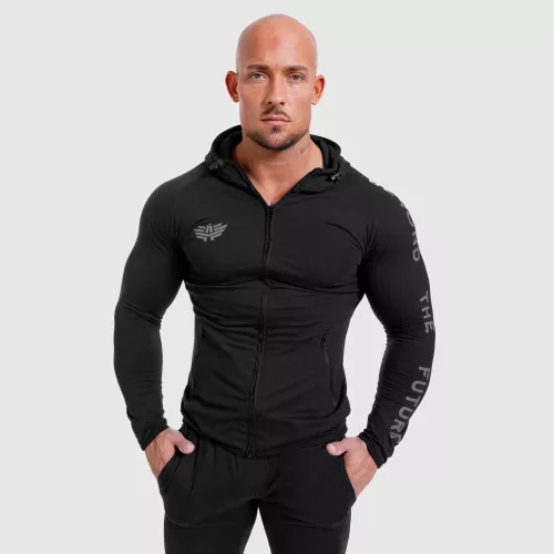 Hanorac Slim Fit pentru bărbați Beyond the Future, negru