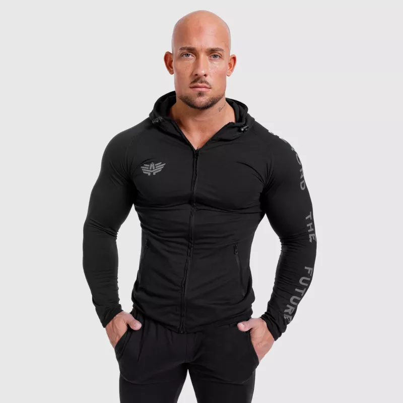 Hanorac Slim Fit pentru bărbați Beyond the Future, negru-1