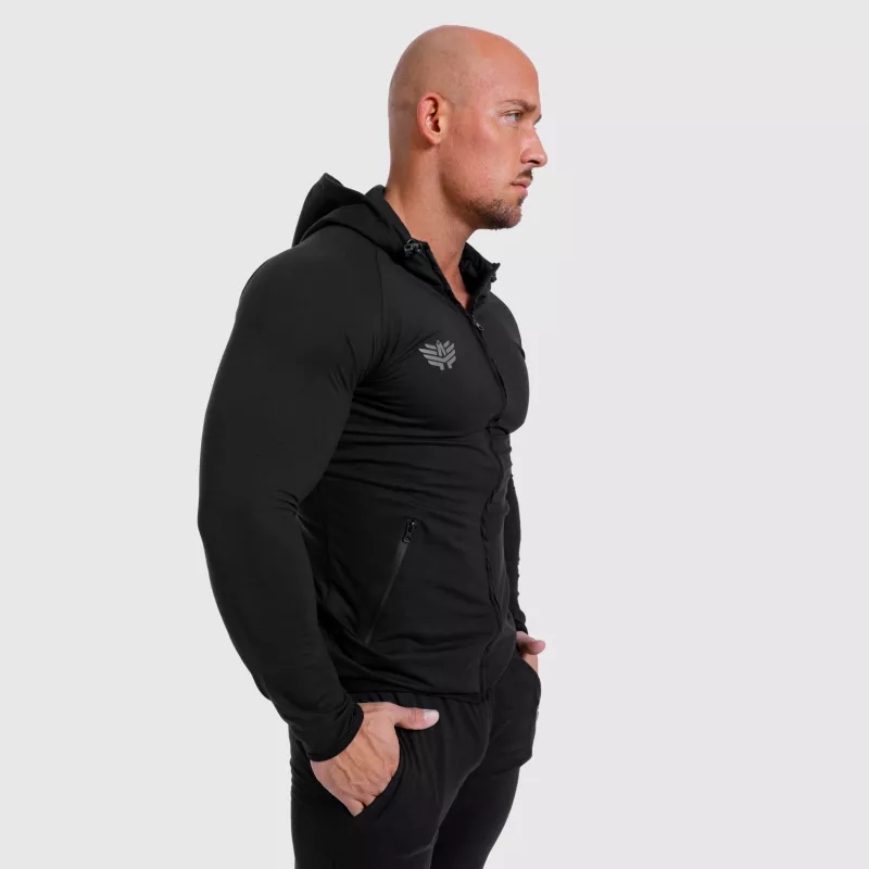 Hanorac Slim Fit pentru bărbați Beyond the Future, negru-4