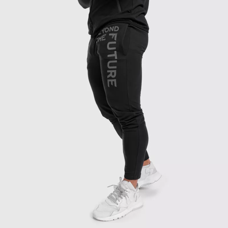 Pantaloni de trening Slim Fit pentru bărbați  Beyond the Future, negrii-2