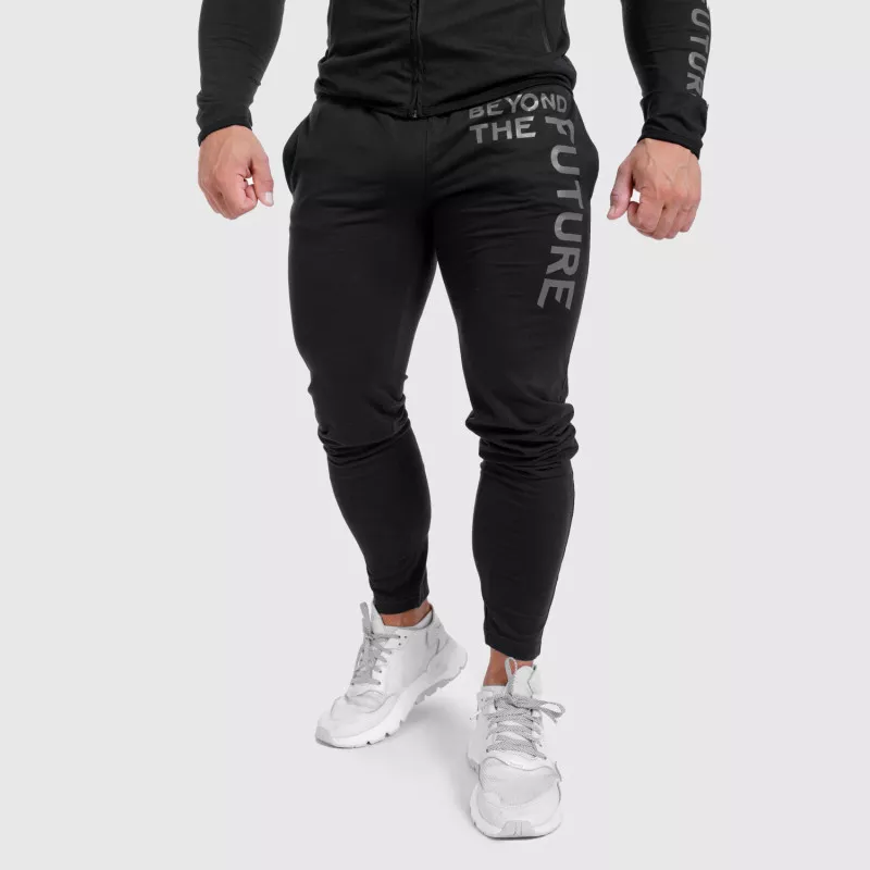 Pantaloni de trening Slim Fit pentru bărbați  Beyond the Future, negrii-1