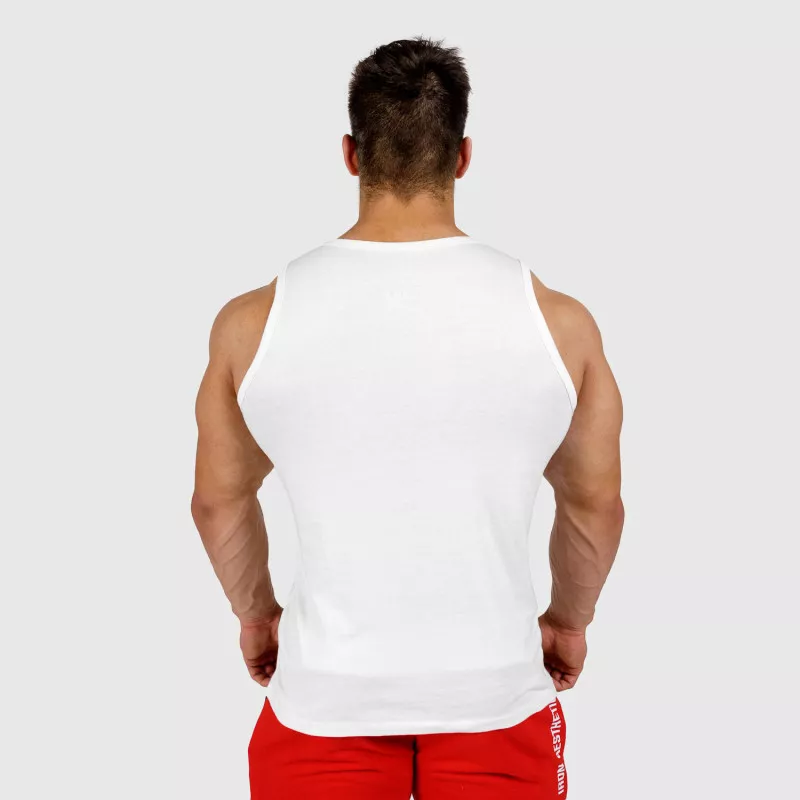 Maiou fitness pentru bărbați Iron Aesthetics Cross, alb-3