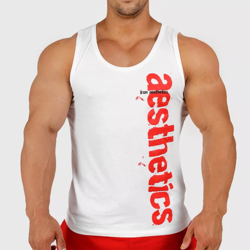 Maiou fitness pentru bărbați Iron Aesthetics Cross, alb-4