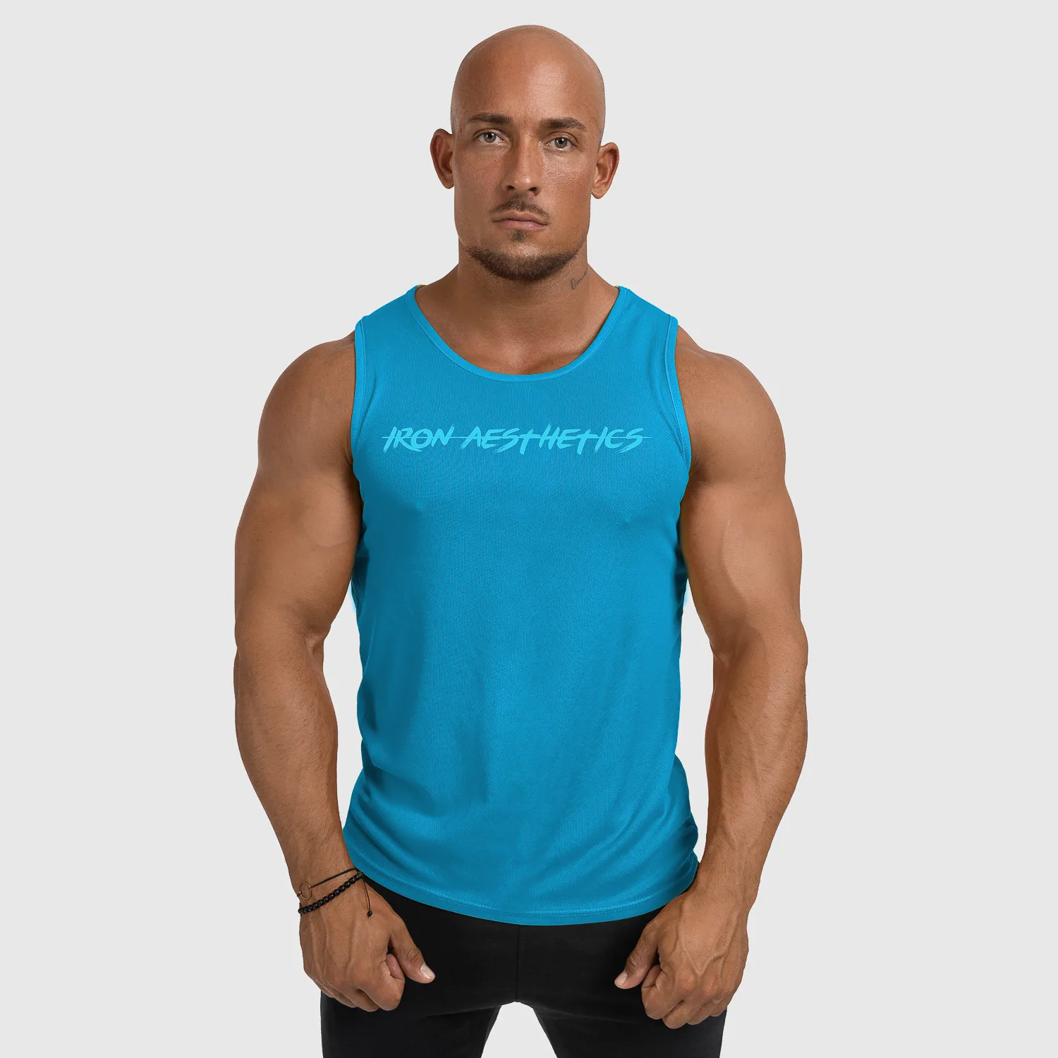 Maiou funcțional pentru bărbați Iron Aesthetics Sporty, albastru aqua-1