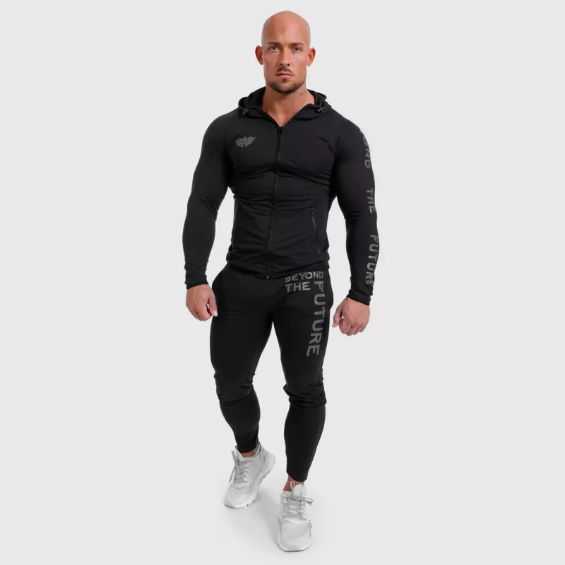 Set sport Slim Fit pentru bărbați Iron Aesthetics Beyond the Future, negru-1