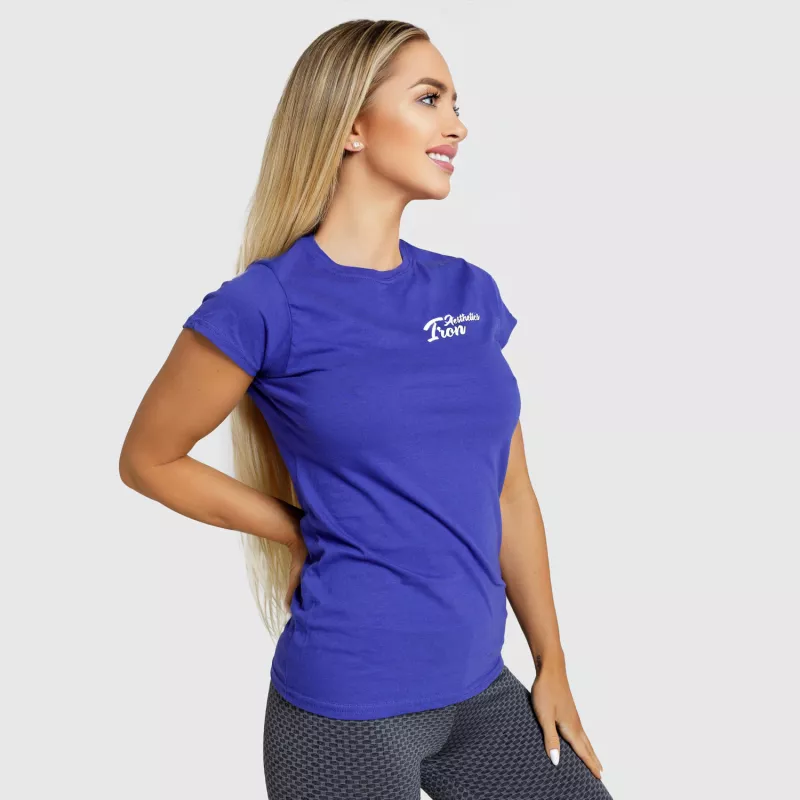 Tricou fitness pentru femei Iron Aesthetics Fit, albastru-3