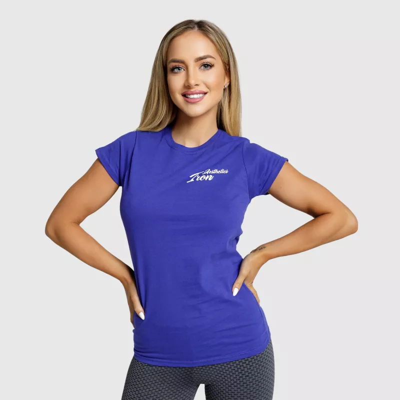 Tricou fitness pentru femei Iron Aesthetics Fit, albastru-4
