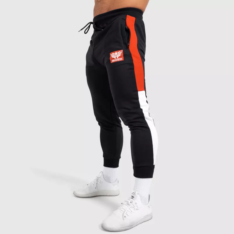 Pantaloni de trening Jogger Iron Aesthetics Tricolora, negri-1