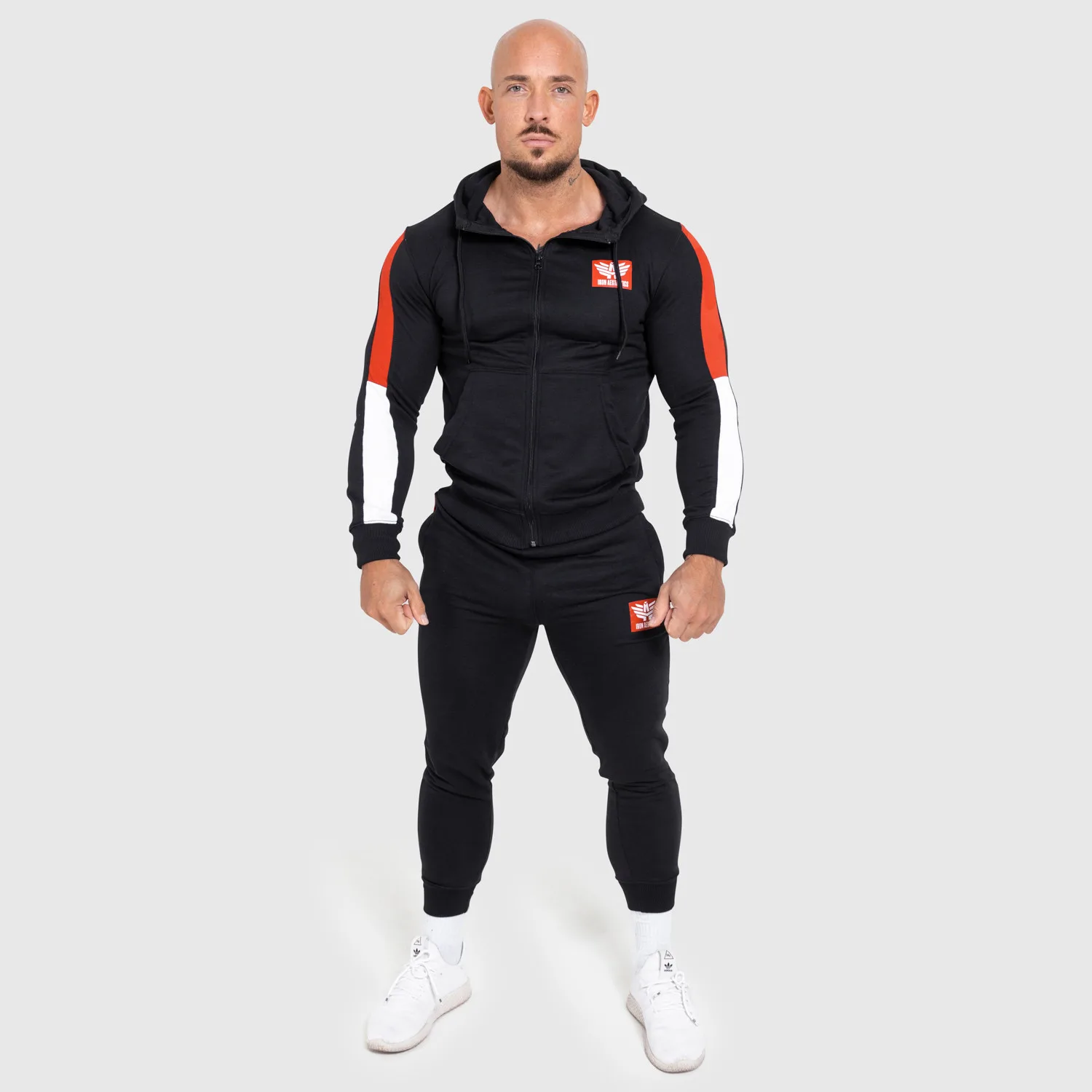 Set de trening bărbați Iron Aesthetics Tricolora, negru-1