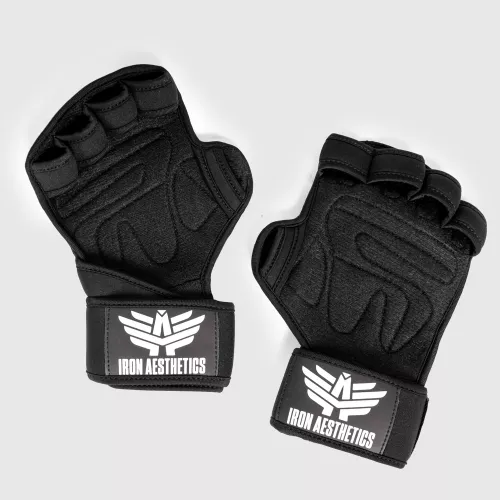 Mănuși fitness Iron Aesthetics Crossfit, negre