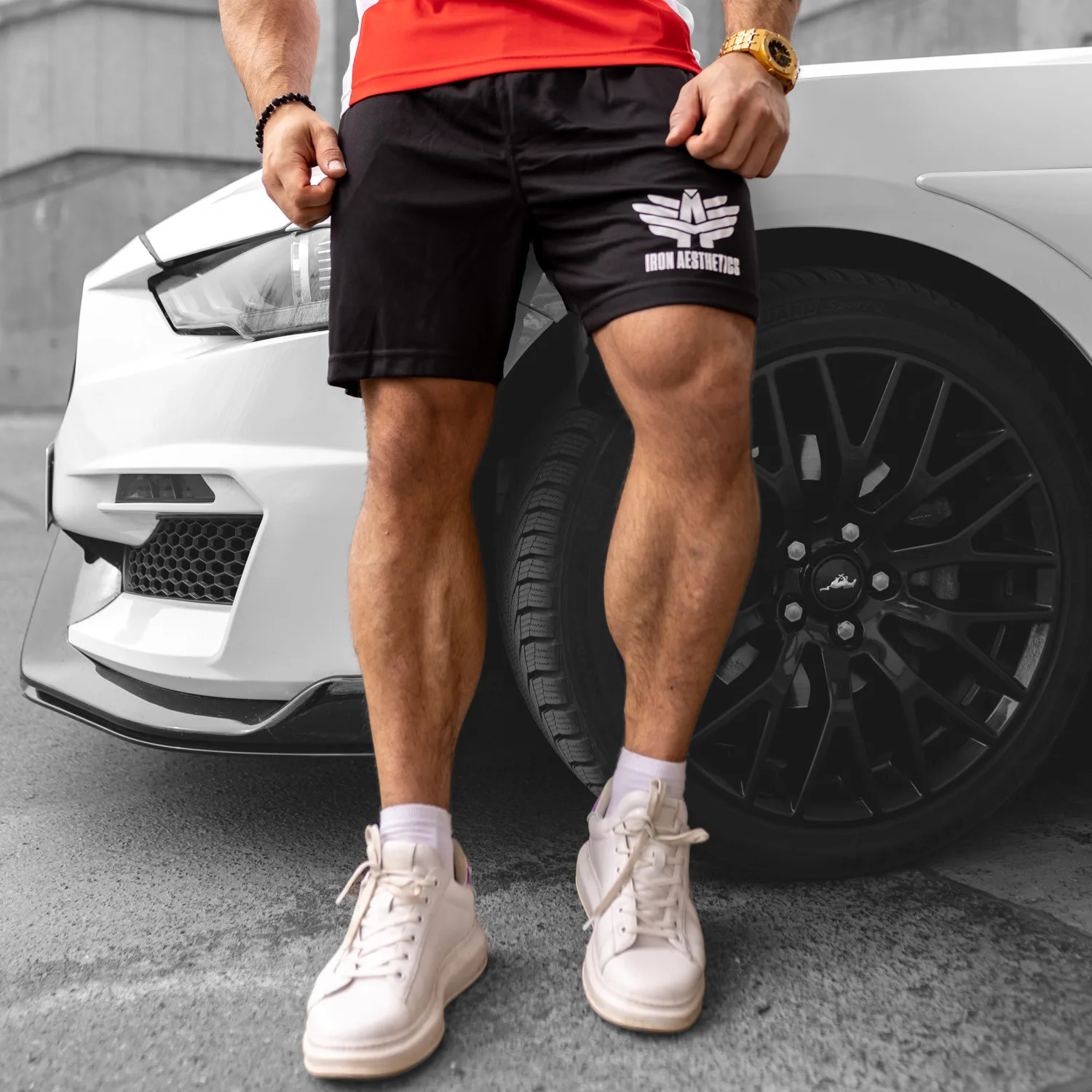 Pantaloni scurți funcționali Iron Aesthetics Classic, negri-1