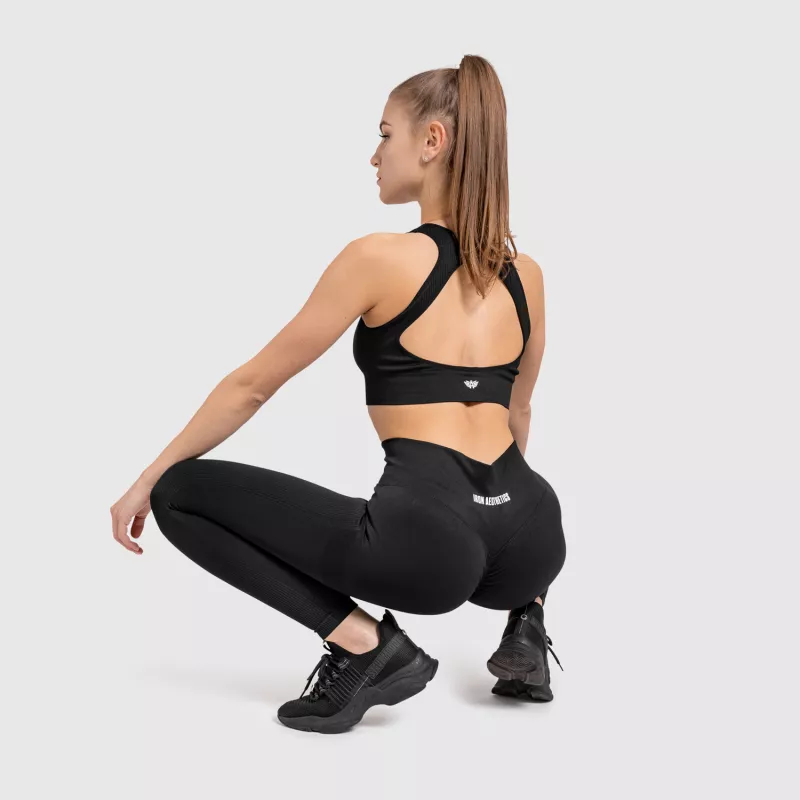 Set fitness fără cusături Iron Aesthetics Seamless Butt, negru-1
