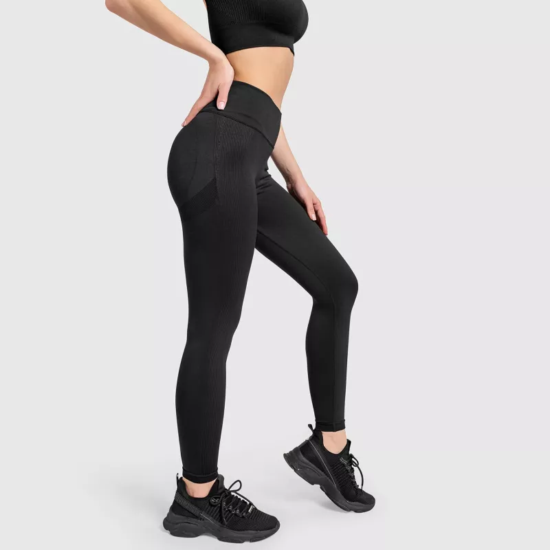 Colanți fără cusături Iron Aesthetics Seamless Butt, negri-2