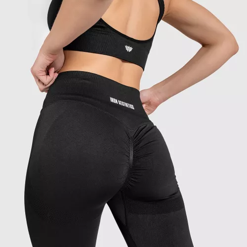 Colanți fără cusături Iron Aesthetics Seamless Butt, negri