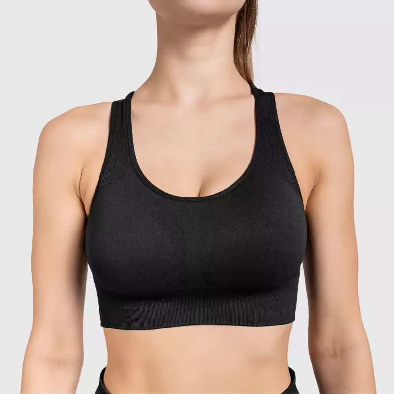 Bustieră fără cusături Iron Aesthetics Seamless Butt, neagră-5