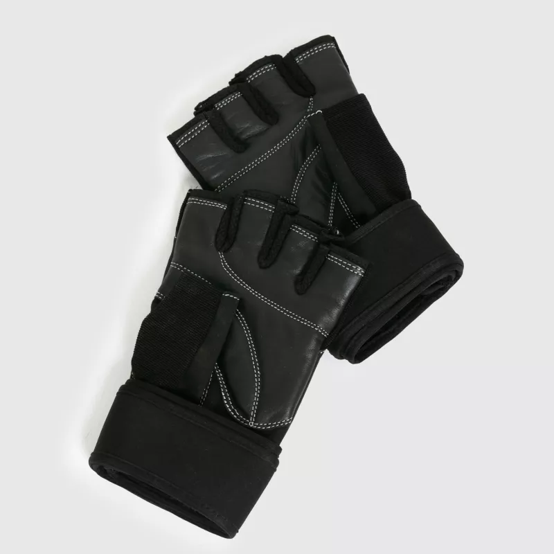 Mănuși Iron Aesthetics Leather Lift, negre-4