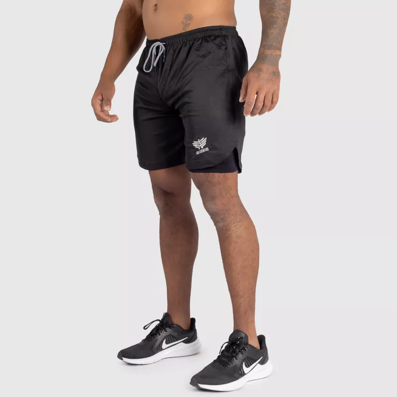 Șorturi Iron Aesthetics Stretch 2in1, negre-4