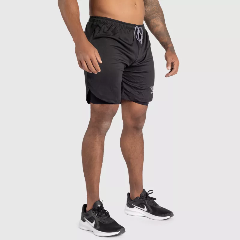 Șorturi Iron Aesthetics Stretch 2in1, negre-6