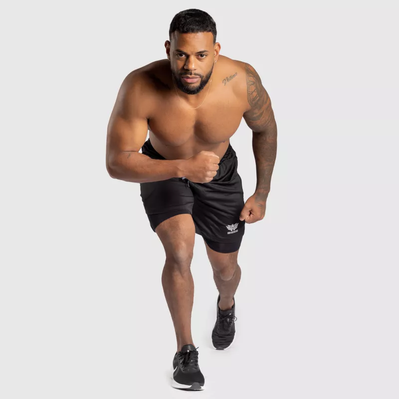 Șorturi Iron Aesthetics Stretch 2in1, negre-7