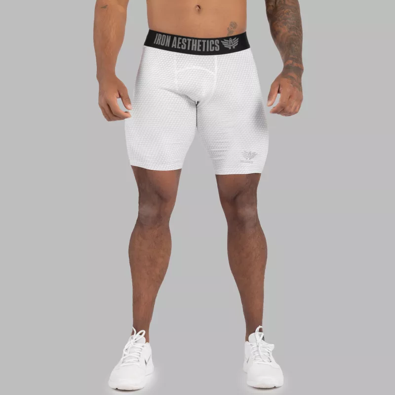 Șorturi funcționale Iron Aesthetics Evolution, albe-1