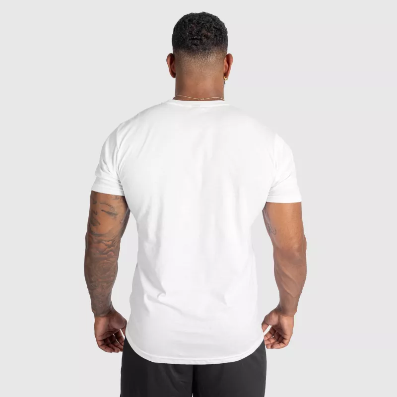 Tricou fitness pentru bărbați Iron Aesthetics Glam, alb-7