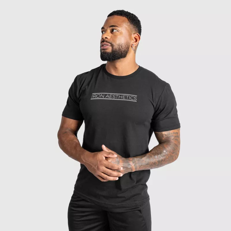 Tricou fitness pentru bărbați Iron Aesthetics Glam, negru-3