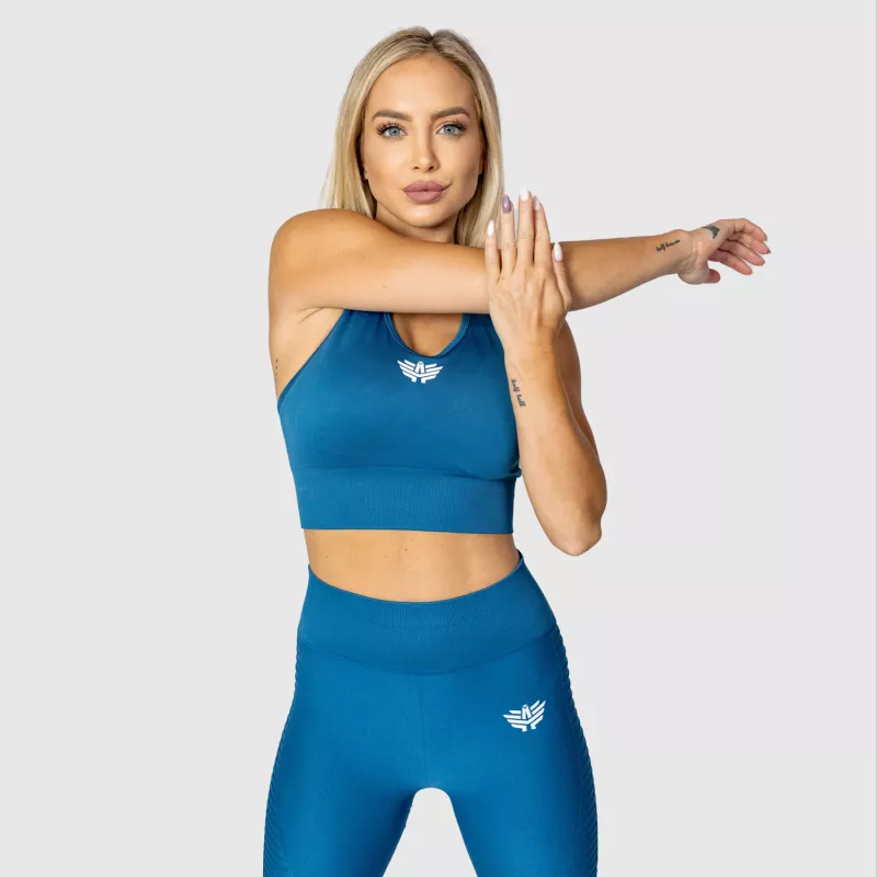 Bustieră fără cusături pentru damă Iron Aesthetics Dynamic, ink blue-4