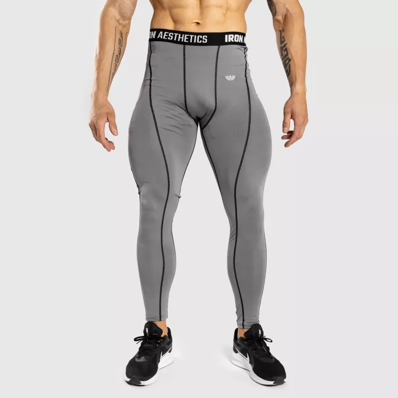 Colanți sport pentru bărbați Iron Aesthetics Dry Cool, gri-1