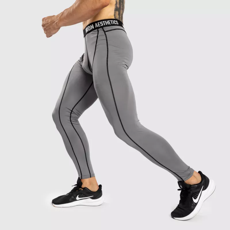 Colanți sport pentru bărbați Iron Aesthetics Dry Cool, gri-6
