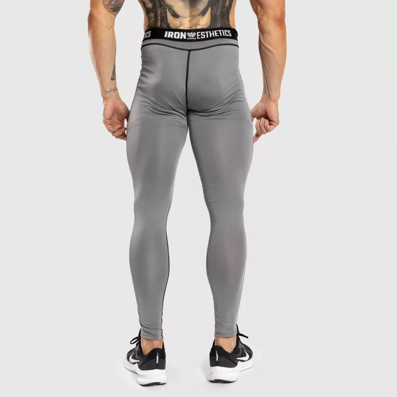 Colanți sport pentru bărbați Iron Aesthetics Dry Cool, gri-4