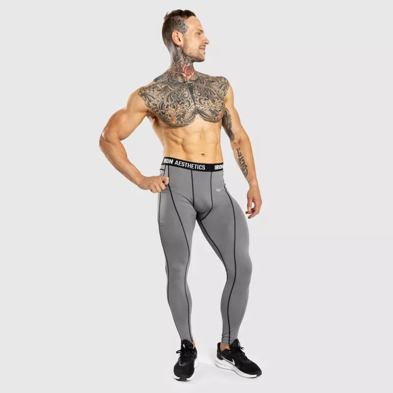 Colanți sport pentru bărbați Iron Aesthetics Dry Cool, gri-7
