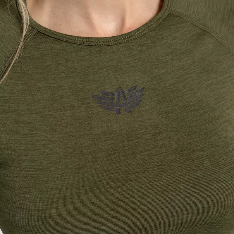 Crop top sport pentru damă Iron Aesthetics Solid, verde-7