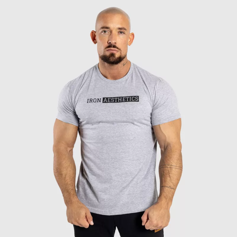 Tricou sport pentru bărbați Iron Aesthetics Shadow, gri-1
