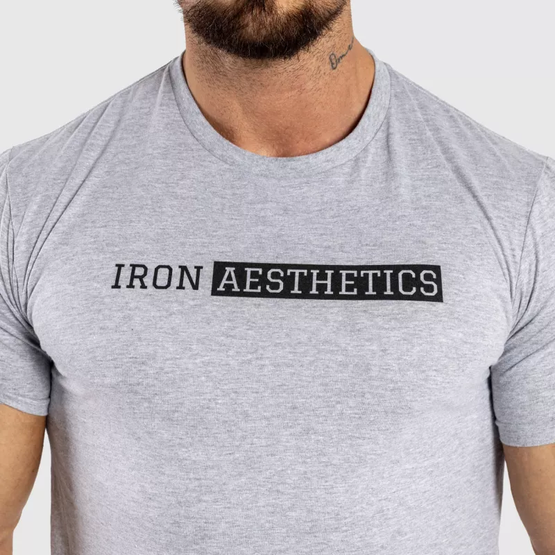 Tricou sport pentru bărbați Iron Aesthetics Shadow, gri-2