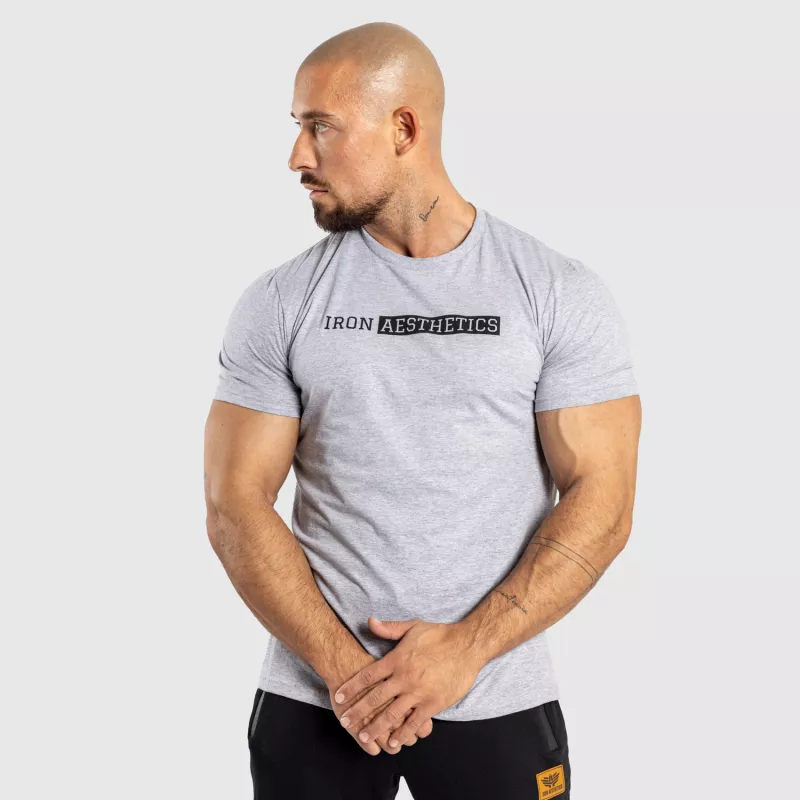 Tricou sport pentru bărbați Iron Aesthetics Shadow, gri-3