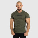 Tricou fitness bărbați Iron Aesthetics Gym, verde armată