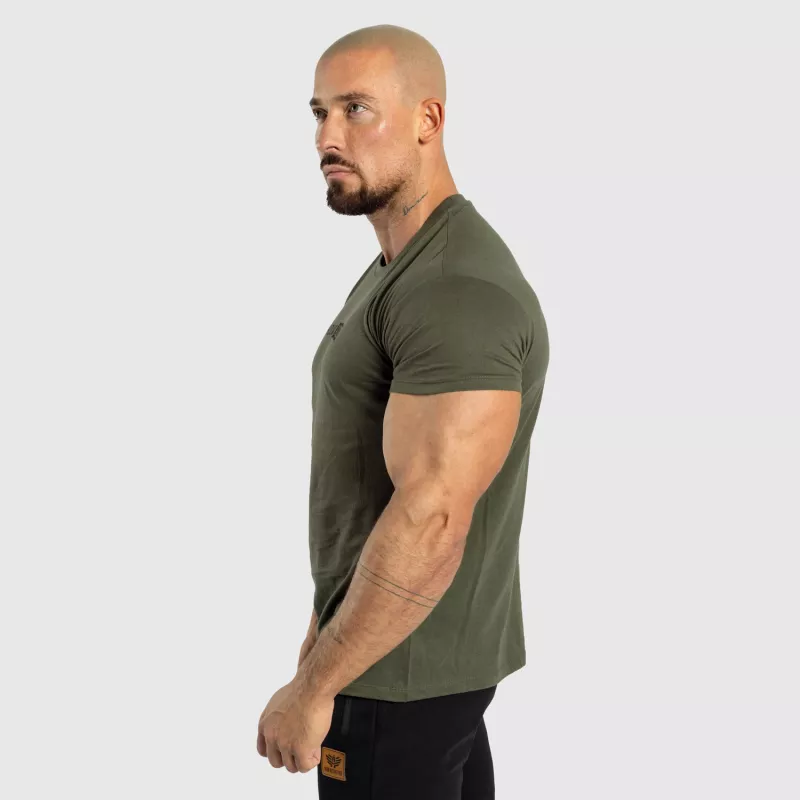 Tricou fitness bărbați Iron Aesthetics Gym, verde armată-4