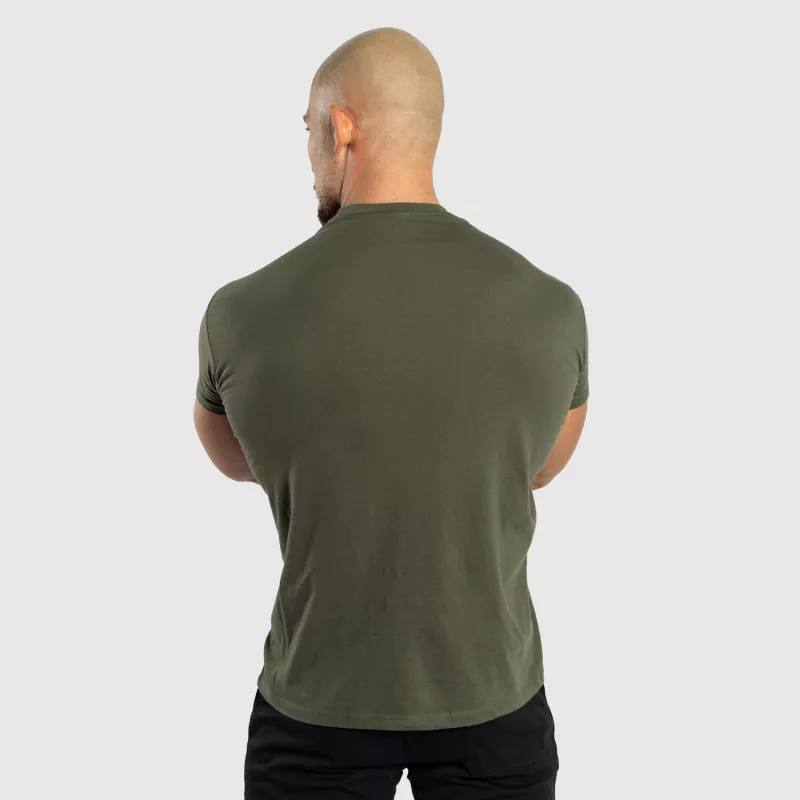 Tricou fitness bărbați Iron Aesthetics Gym, verde armată-6