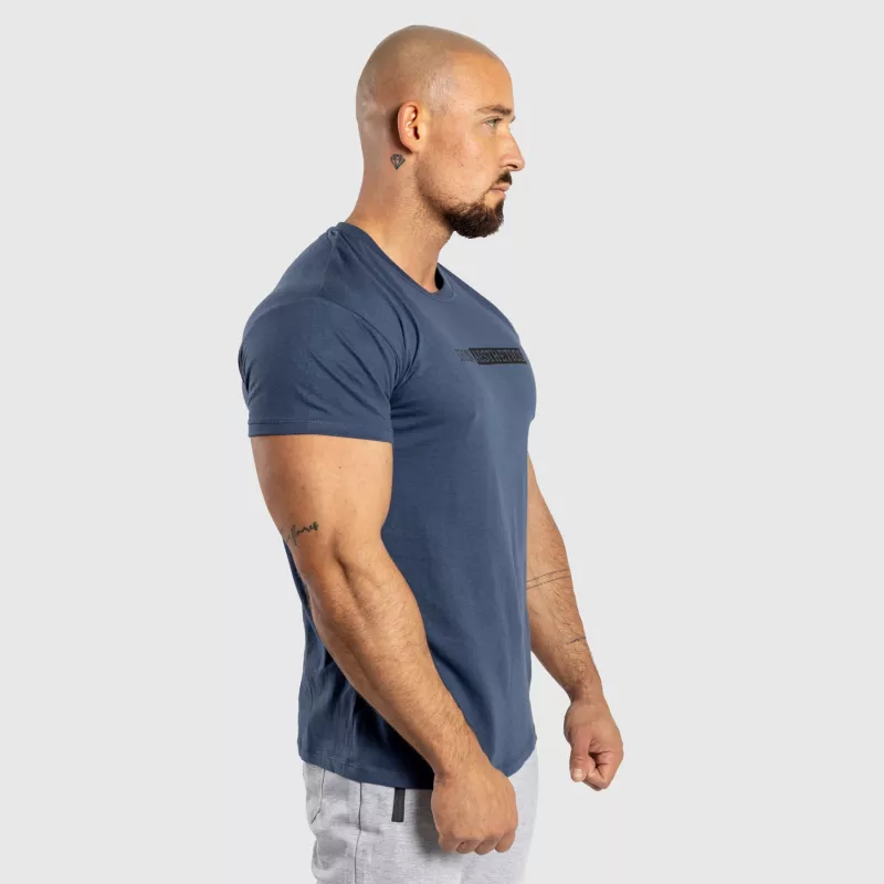 Tricou fitness bărbați Iron Aesthetics Gym, albastru-3