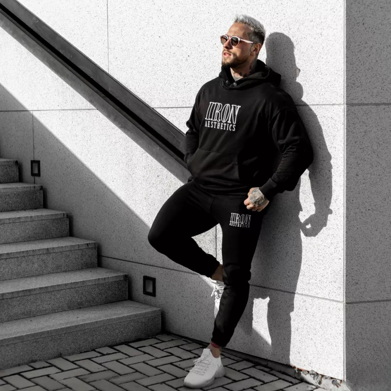 Hanorac pentru bărbați Iron Aesthetics Swaggie, negru-15